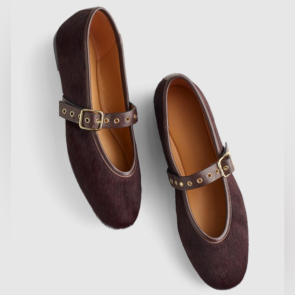 NWT Madewell The Remy Mary Jane Flats Chocolate Raisin Women’s Sz 6.5